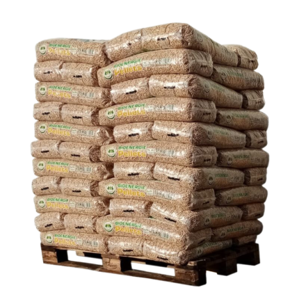 Granulés de bois bioénergétiques, palette de 66 sacs
