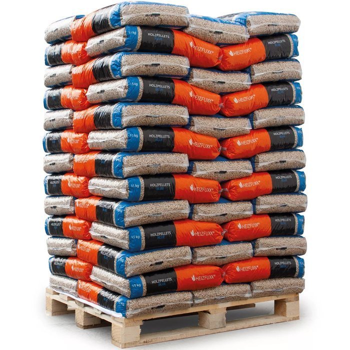 HEIZFUXX-Holzpellets-Blue-6mm-ENplusA1-65-x-15kg-Palette-3-1.jpeg Granulés HEIZFUXX bleu EN+ A1 – Palette 65 sacs x 15kg – Image 1