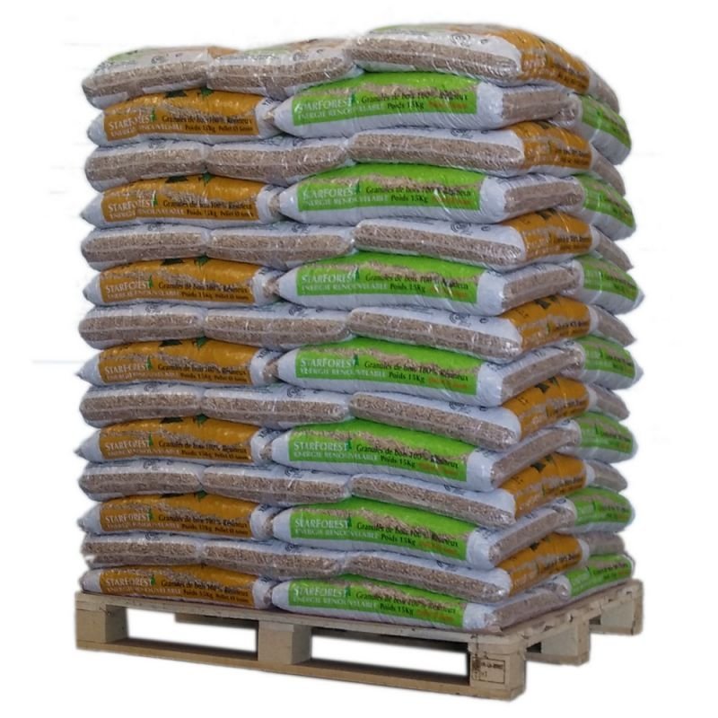 Kerent-Negoce1.jpg Pellet starforest 100 % résineux – 70 sacs de 15 kg – Image 1