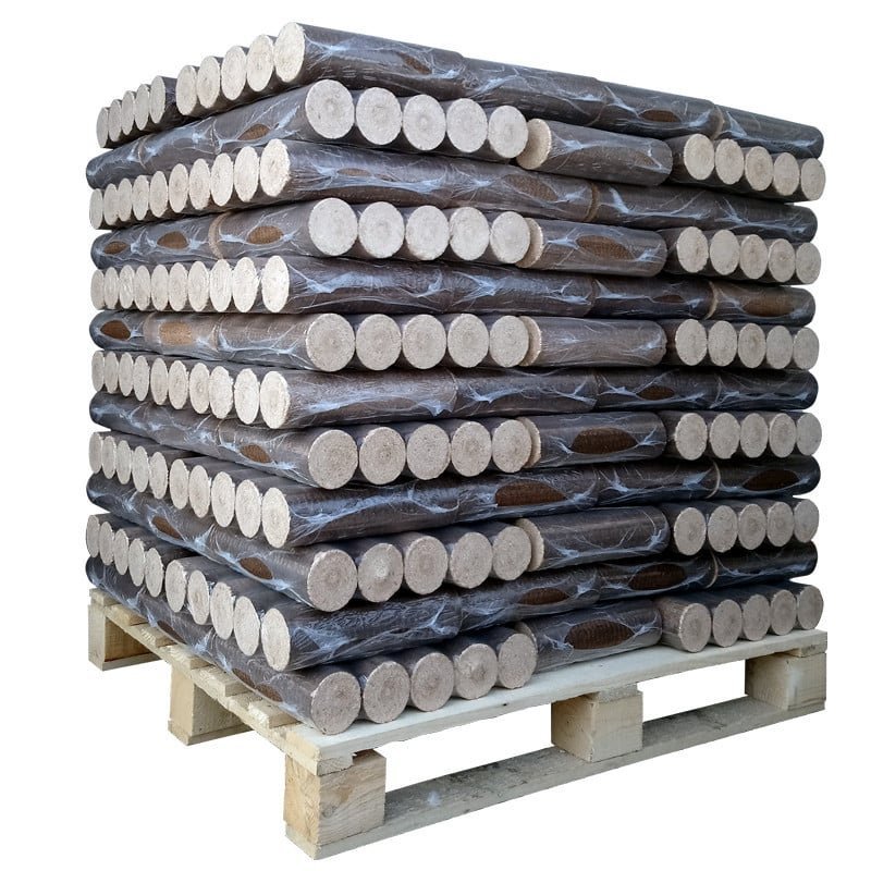 buches-jour-1.jpeg Bûches de bois densifié – 100 % Feuillus – Palette de 960 Kg – Image 1